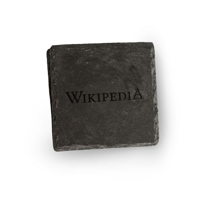Posavasos de pizarra de "Wikipedia"