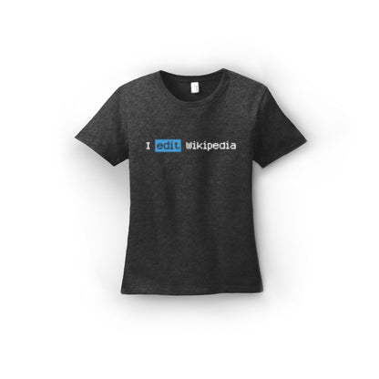 Camiseta da caixa "I edit Wikipedia" (feminino)