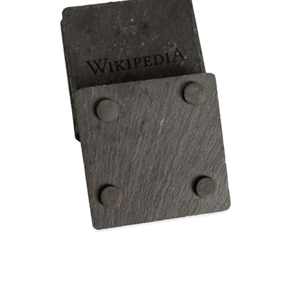 Posavasos de pizarra de "Wikipedia"