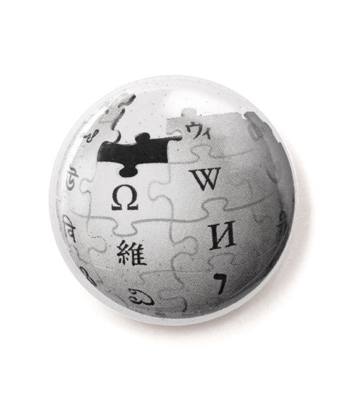 Badges globe terrestre Wikipédia (lot de 50)